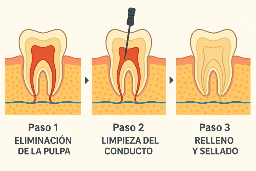 tratamiento de endodoncia para pulpa dental dañada